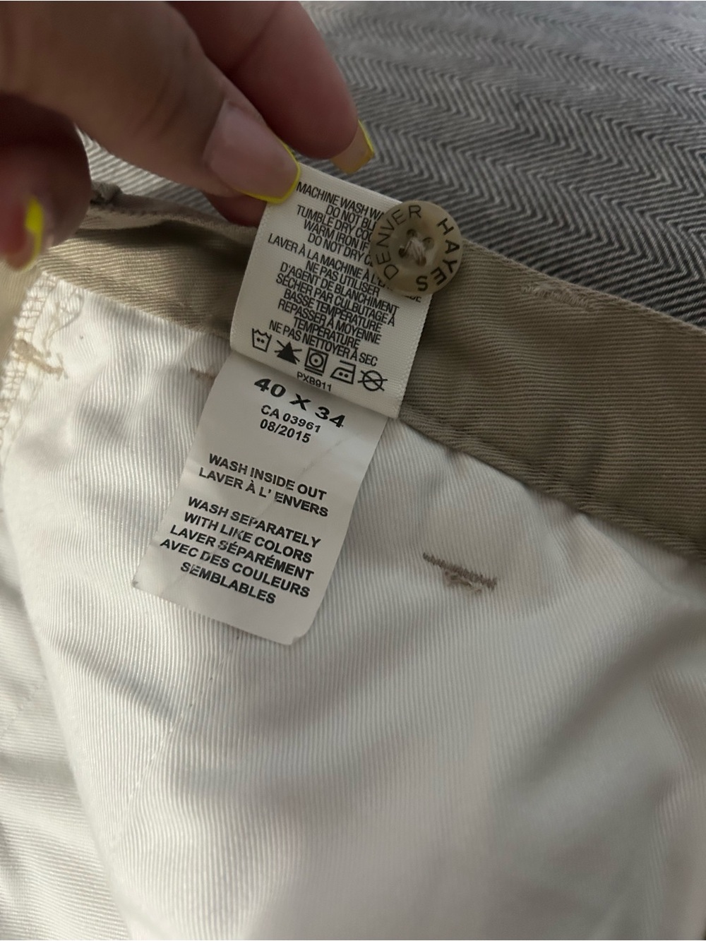 Denver Hayes Men's Pleated Chinos in Khaki - Picture 9 of 11